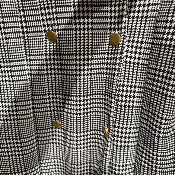 Almost Famous Black and White Houndstooth Women's Blazer Dress - Picture 3 of 5